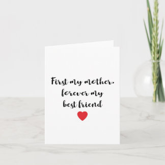 Mother Best Friend Happy Birthday Mothers Day Card