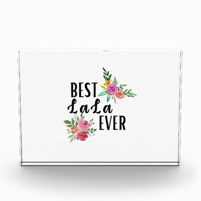 Mother Best Lala Ever Birthday Photo Block (Front)