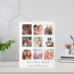 Mother Best Mom white photo collage Wooden Box Sign<br><div class="desc">Make your own unique family photo collage as a gift for your mother.  Use four,  9 of your favourite photos of your mom,  family,  friends or pet! With the text: Best Mom EVER. Personalize and add your names.White background,  black text. Perfect as a birthday,  Christmas or Mother's Day gift.</div>
