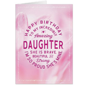 Mother Birthday My Incredibly Amazing Daughter