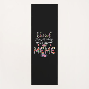 Mother Blessed To Be Called Mom And Meme Flower Yoga Mat