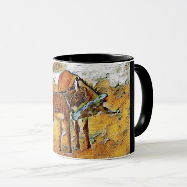 Mother Burro & Son in Arizona Mug (Front Right)