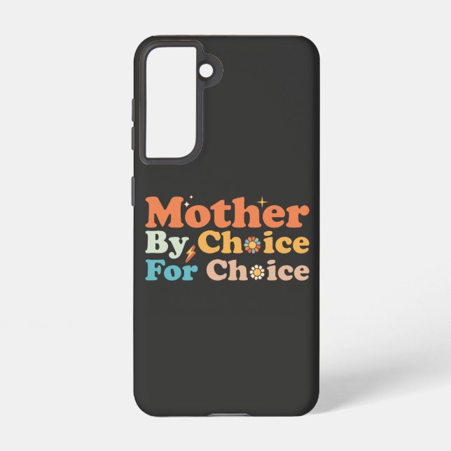 Mother By Choice For Choice Groovy Retro Samsung Galaxy S21 Case (Back)