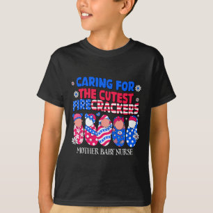 Mother By Nurse Patriotic Usa Flag American Indepe T-Shirt