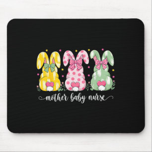 Mother Byby Bunny Easter Day Cute Rabbit Family Ma Mouse Pad