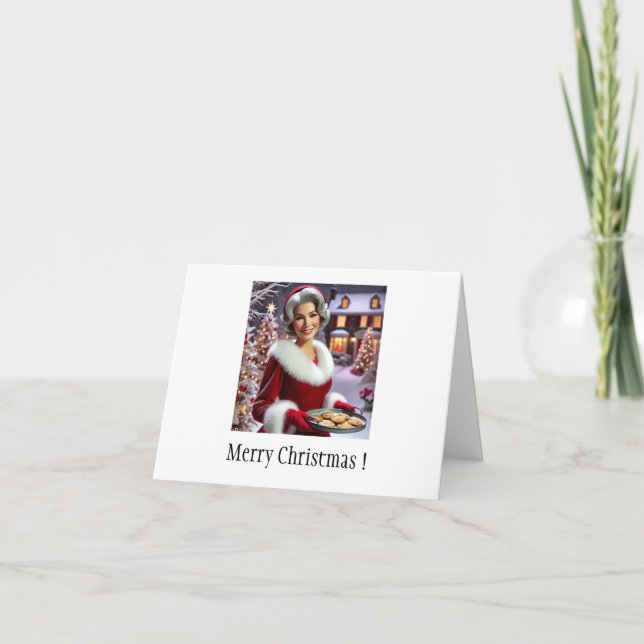 Mother Christmas Cookie Greeting Card (Front)