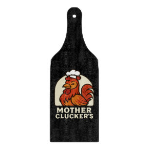 Mother Clucker’s Funny Retro Hen Chef - Vintage Ca Cutting Board