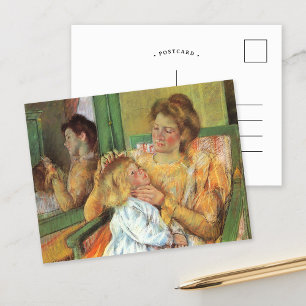 Mother Combing Child's Hair   Mary Cassatt Postcard