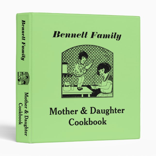 Mother & Daughter Cookbook Binder (Front/Spine)