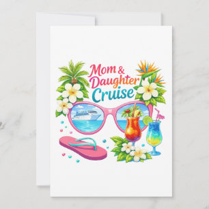 Mother Daughter Cruise Tropical Vacation Invitation