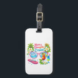 Mother Daughter Cruise Tropical Vacation Luggage Tag<br><div class="desc">Colorful tropical travel artwork with sunglasses reflecting a cruise ship,  cocktails,  beach flowers and palm elements creating a vibrant vacation mood. Perfect for celebrating a special cruise trip shared by mother and daughter.</div>