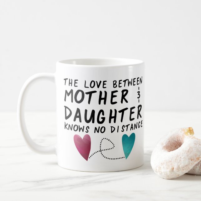 Mother Daughter Distance Coffee Mug (With Donut)
