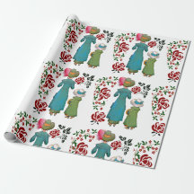 Mother Daughter Duo Red Roses Floral Greenery