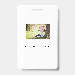 Mother daughter family photo add name picture text badge