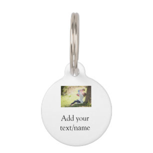 Mother daughter family photo add name picture text pet tag