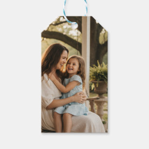 Mother daughter love photo mothers day family gift tags