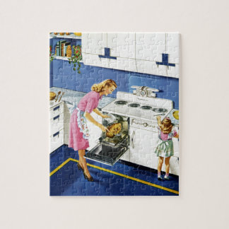 Mother/Daughter Retro Kitchen #2 Jigsaw Puzzle