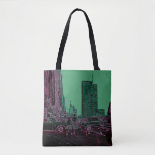 Mother Daughter Shopping Michigan Ave Chicago 1961 Tote Bag