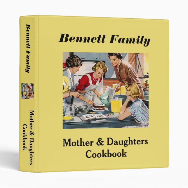 Mother & Daughters Cookbook Binder (Front/Spine)
