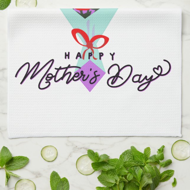 Mother day gift t-shirt kitchen towel (Folded)