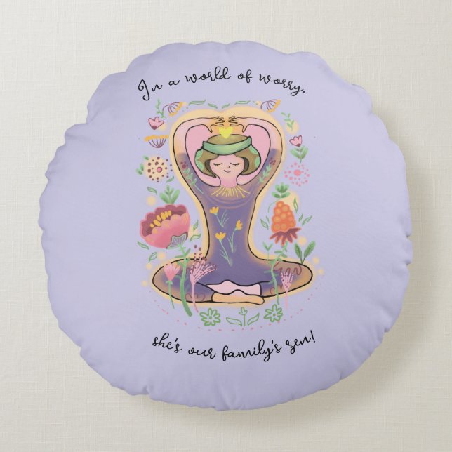 Mother day inspiration  round pillow (Front)