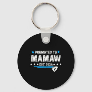 Mother Day Mom 2024 Promoted To Mamaw Est 2024 Keychain