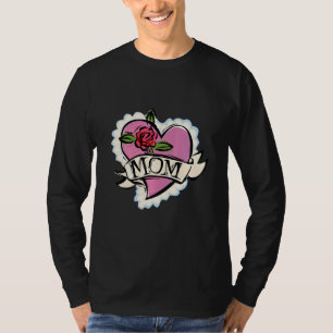 Mother Day Mommy Love Heart With Rose Mom T-Shirt