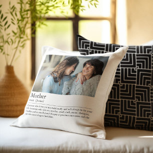 Mother Definition Photo Throw Pillow