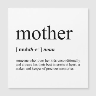 Mother Definition White Magnet