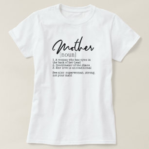 Mother Dictionary Definition T-Shirt Mom Life Tee