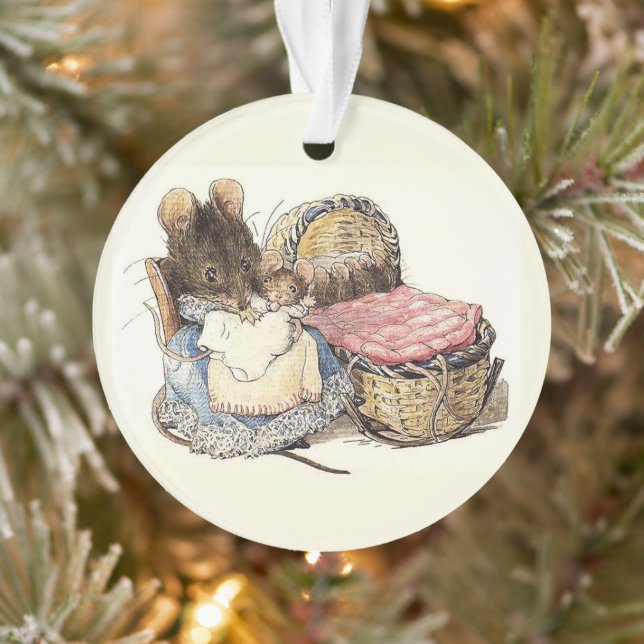 Mother Dormouse and her Children Christmas Ornament (Tree)