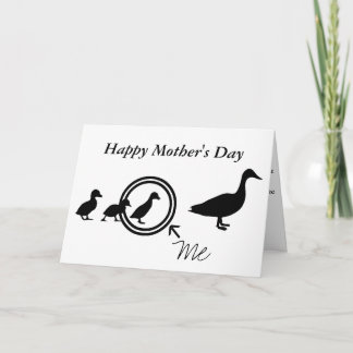 Mother Duck and Her Babies Card