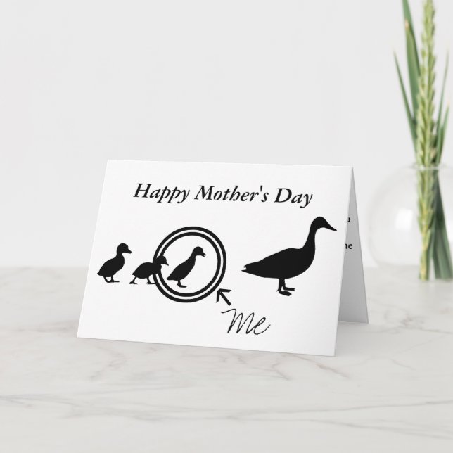 Mother Duck and Her Babies Card (Front)