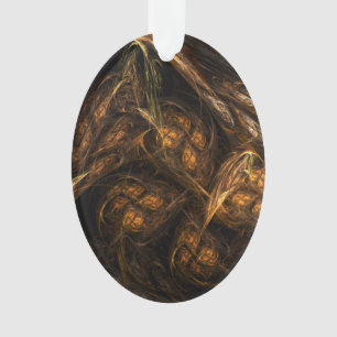 Mother Earth Abstract Art Acrylic Oval Ornament