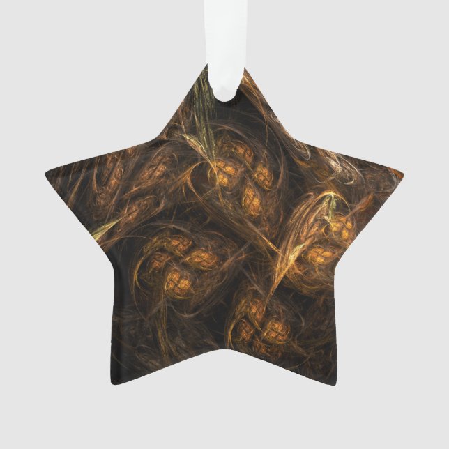 Mother Earth Abstract Art Acrylic Star Ornament (Front)