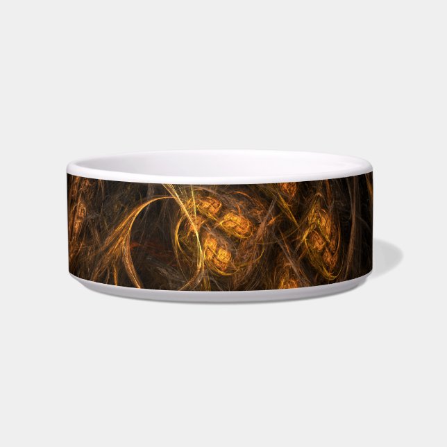 Mother Earth Abstract Art Cat Bowl (Front)