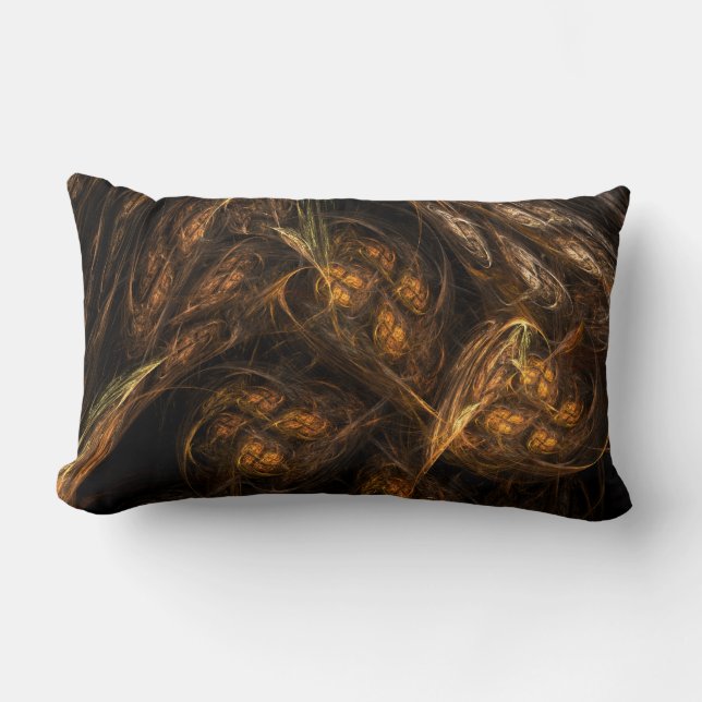 Mother Earth Abstract Art Lumbar Pillow (Front)