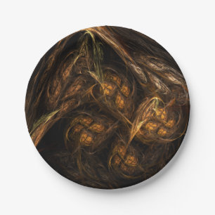 Mother Earth Abstract Art Paper Plate