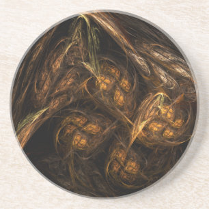 Mother Earth Abstract Art Sandstone Coaster