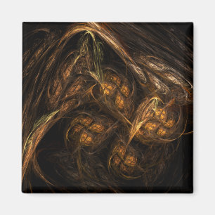 Mother Earth Abstract Art Square Magnet
