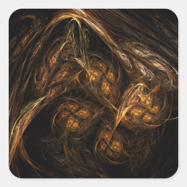 Mother Earth Abstract Art Square Sticker (Front)