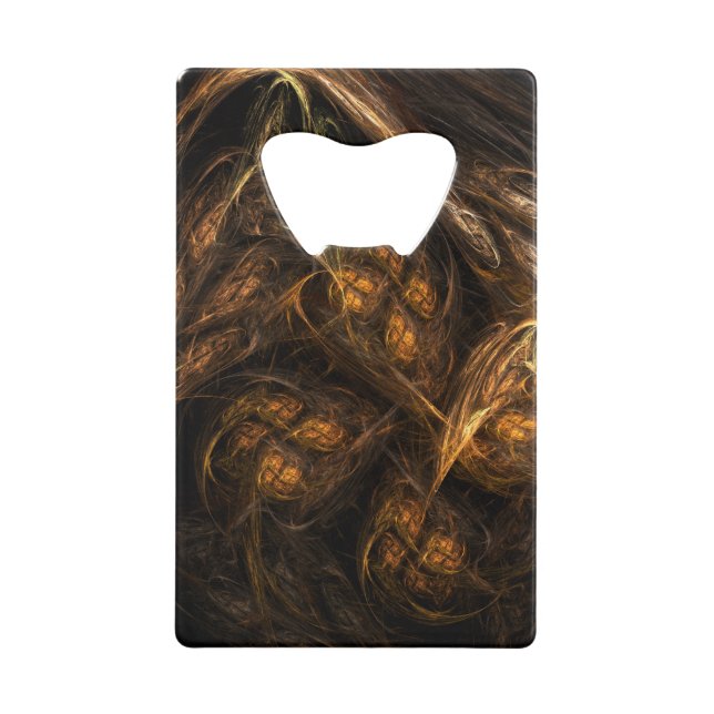 Mother Earth Abstract Art Wallet Bottle Opener (Front)