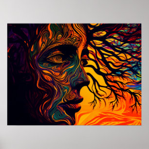 Mother Earth as a Tree Poster