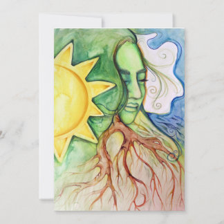 Mother Earth Gaia Goddess Invitation