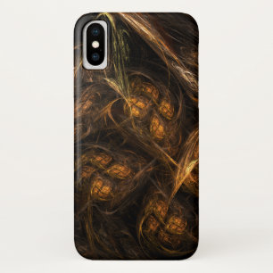Mother Earth Modern Abstract Art Golden Fractal Case-Mate iPhone Case