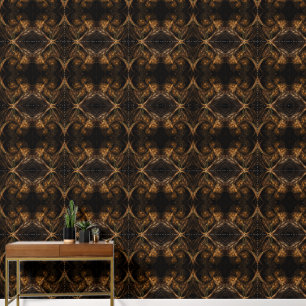 Mother Earth Modern Abstract Art Golden Fractal Wallpaper