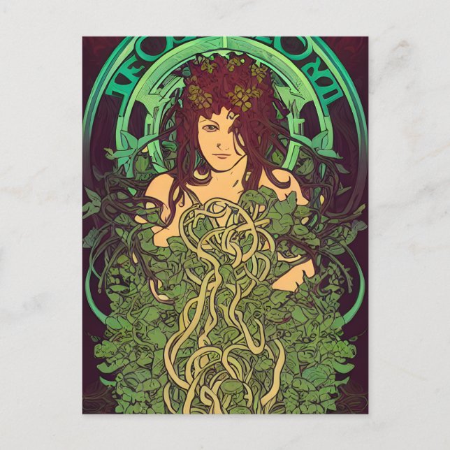 Mother Earth Stained Glass  Postcard (Front)