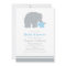 Mother Elephant Blue Grey Dots Baby Shower