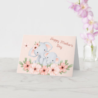 Mother Elephant & Calf Mother’s Day Card