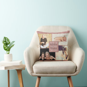 Mother Everyone Wishes they Had   Blush Pink Photo Throw Pillow